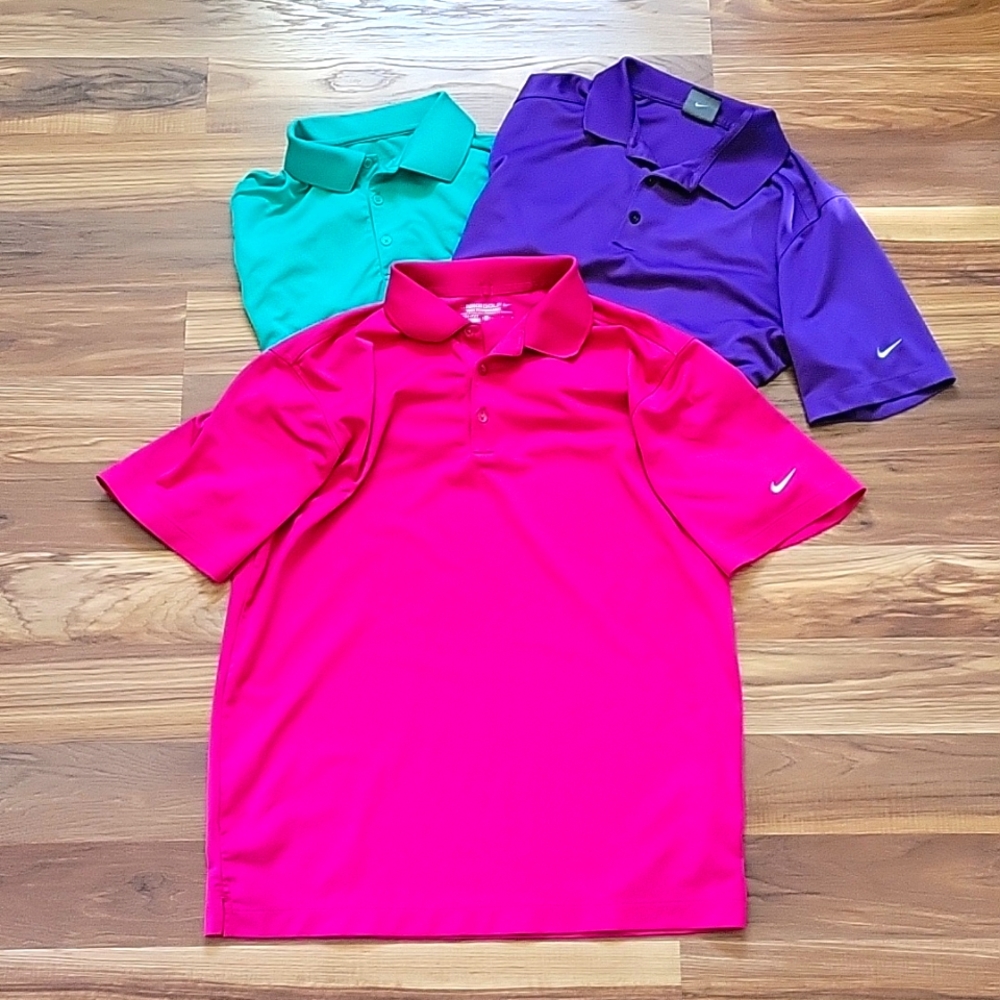 LOT 3 Gently Used Golf Polos. Large.  Nike.